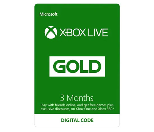 כרטיס קוד דיגיטלי Xbox Live 3-Month Gold Membership