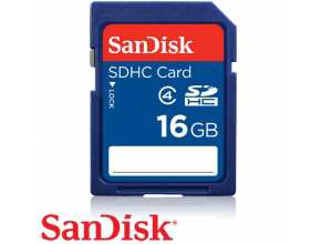 כרטיס זכרון  SanDisk SDHC 16GB SDSDB-016G
