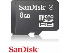 כרטיס זכרון SanDisk Micro SDHC 8GB SDSDQM-008G