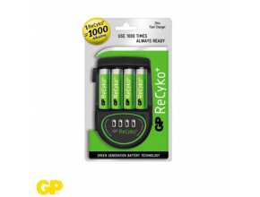 סוללות + מטען לרכב GP Ultra AA 4 pack