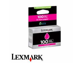 ראש דיו מקורי Lexmark מגנטה 100XL 14N1070E