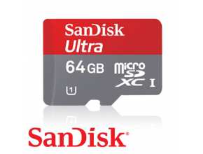 כרטיס זכרון SanDisk Ultra Micro SDXC 64GB SDSDQUA-064G 