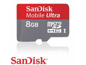 כרטיס זכרון SanDisk Mobile Ultra Micro SDHC 8GB SDSDQU-008G-A11A 