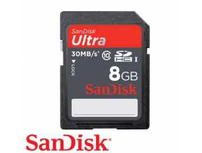 כרטיס זכרון Sandisk Ultra SDHC 8GB SDSDU-08G-U46