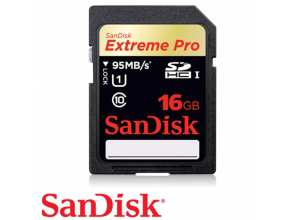 כרטיס זכרון SanDisk Extreme Pro SD 16GB SDSDXPA  