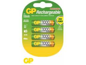 סוללות RECHARGEBLE AAA 1000 mAh 4 GP