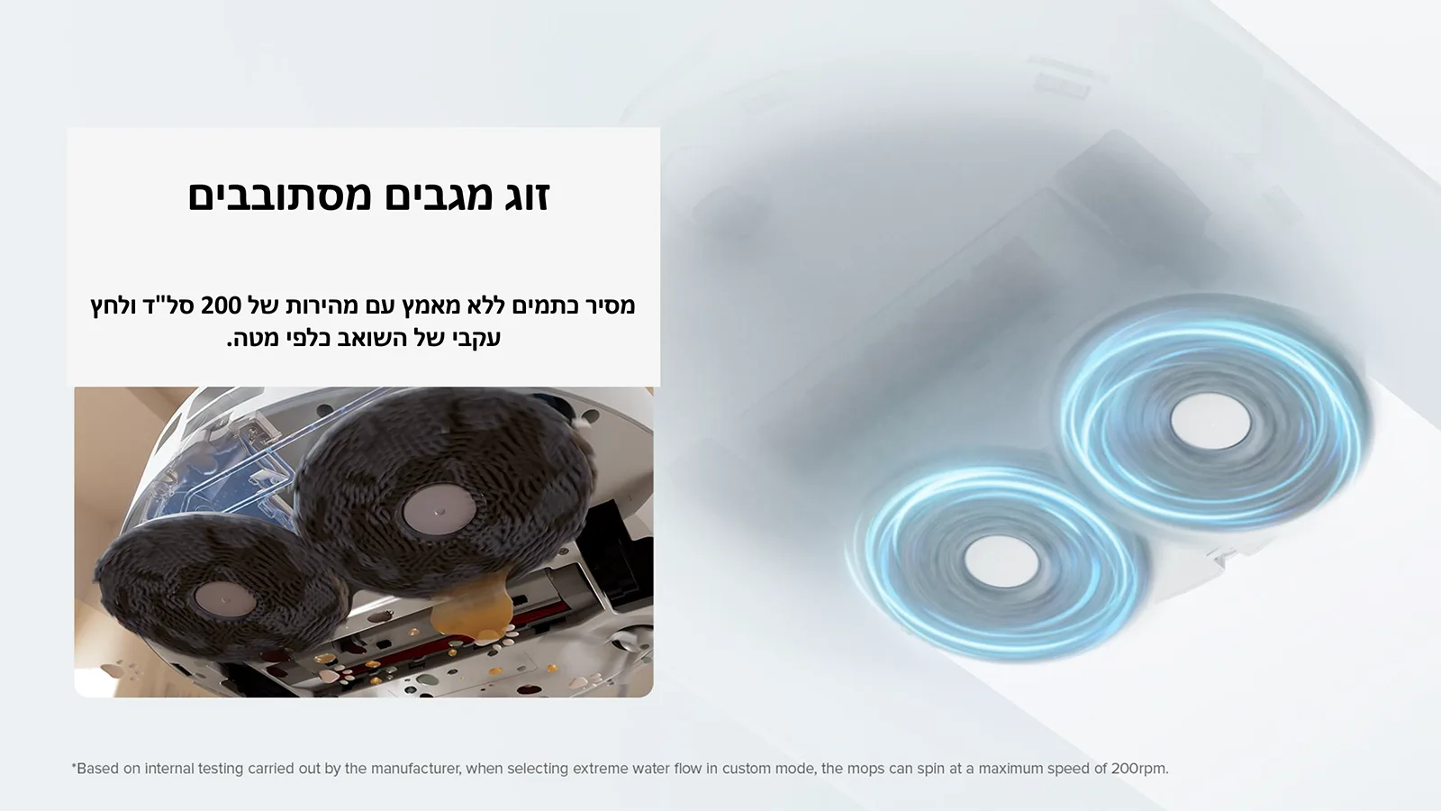 זוג מגבים מסתובבים 
