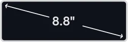 8.8 אינץ'