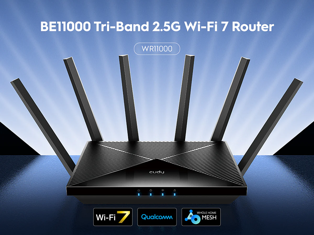 נתב Mesh Wi-Fi 7 תלת־תחומי BE1100 2.5G WR11000