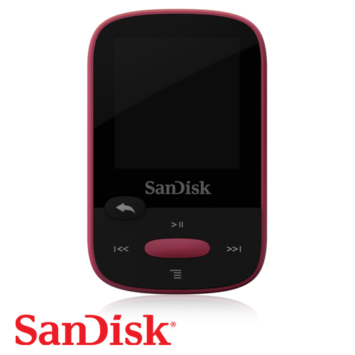 נגן SanDisk Clip Sport 4GB MP3 בצבע אדום