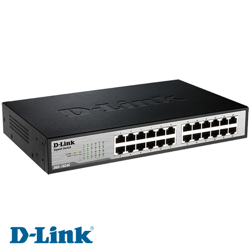 רכזת רשת / מתג לא מנוהל D-Link     DGS-1024C 24 Ports Gigabit 10/100/1000Mbps