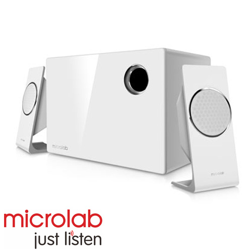 רמקולים Microlab M-660 2.1 בצבע לבן