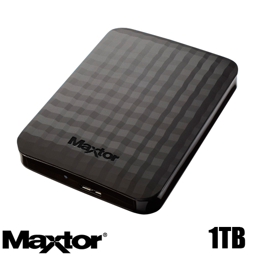 דיסק קשיח חיצוני Maxtor M3 Portable STSHX-M101TCBM 1TB בצבע שחור