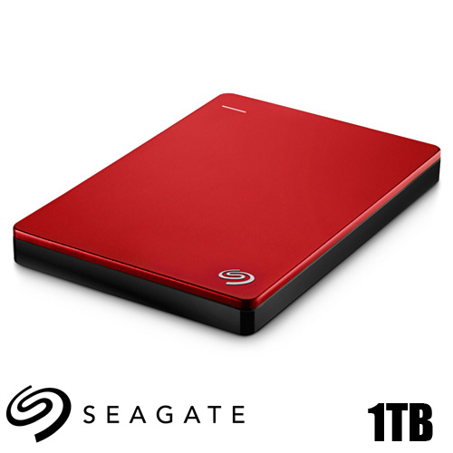 דיסק קשיח חיצוני נייד Seagate Backup Plus Slim STDR1000203 1TB בצבע אדום