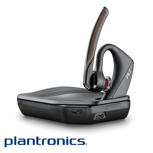 אוזניית Plantronics Bluetooth דגם Voyager 5240 בצבע שחור כולל קייס הטענה
