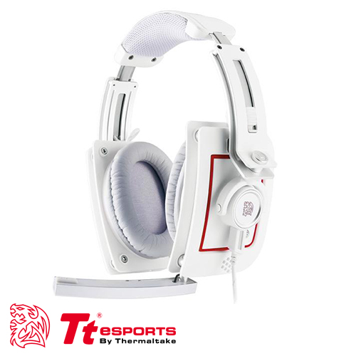 אוזניות גיימינג + מיקרופון Thermaltake Tt eSports מדגם Level 10M Gaming בצבע לבן