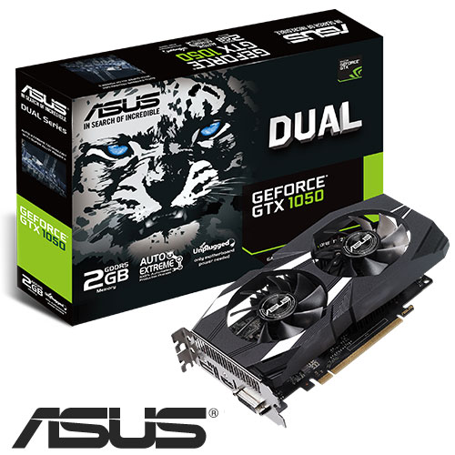כרטיס מסך ASUS NVIDIA GeForce Dual series of GeForce® GTX 1050 eSports  gaming 2GB GDDR5
