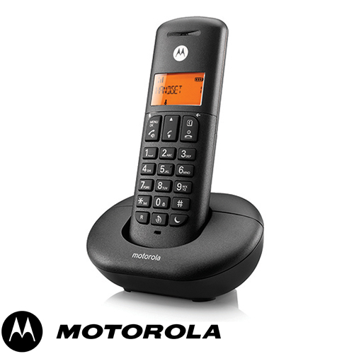 טלפון אלחוטי Motorola E201 בצבע שחור