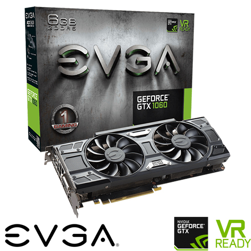 כרטיס מסך EVGA GeForce GTX 1060 GAMING, 06G-P4-6262-KR, 6GB GDDR5