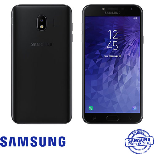 סמארטפון Samsung Galaxy J4 (2018)‎ SM-J400F 32GB בצבע שחור אחריות היבואן הרשמי סאני תקשורת