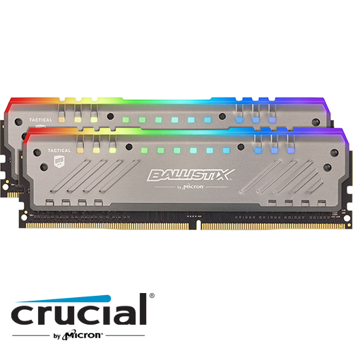 זכרון למחשב Crucial Ballistix Tactical Tracer RGB 16GB Kit (2 x 8GB) DDR4-3000 UDIMM gaming 3000MHz BLT2C8G4D30BET4
