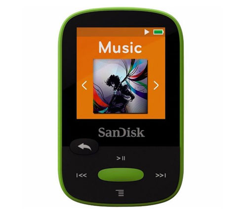 נגן SanDisk Clip Sport 8GB MP3 בצבע ירוק (ליים)