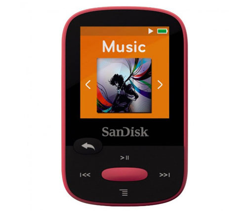 נגן SanDisk Clip Sport 8GB MP3 בצבע שחור וורוד