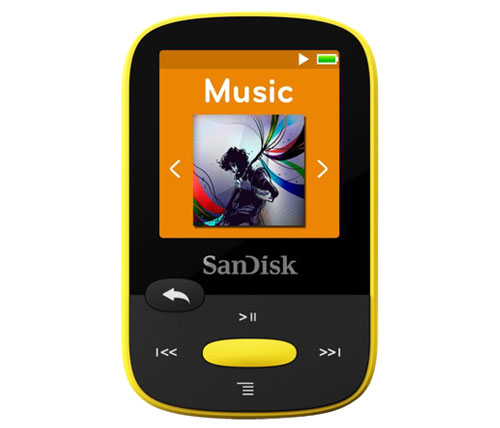 נגן SanDisk Clip Sport 8GB MP3 בצבע שחור וצהוב