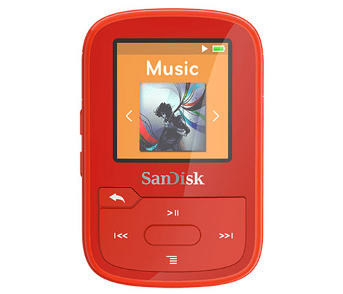 נגן SanDisk Clip Sport PLUS 16G MP3 Bluetooth בצבע אדום