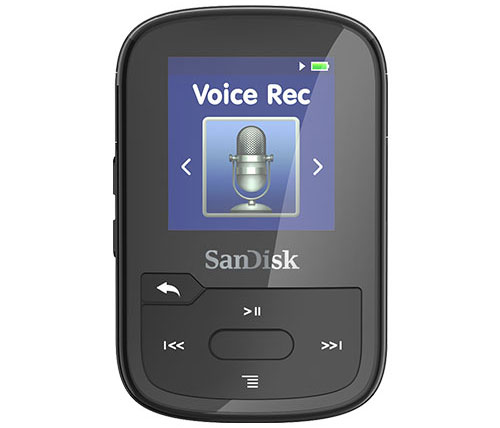 נגן SanDisk Clip Voice 16GB MP3 בצבע שחור