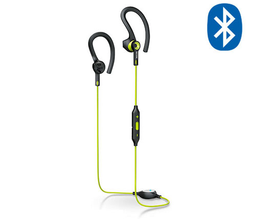 אוזניות ספורט Bluetooth אלחוטיות + מיקרופון Philips SHQ7900CL Wireless sports בצבע שחור וצהוב 