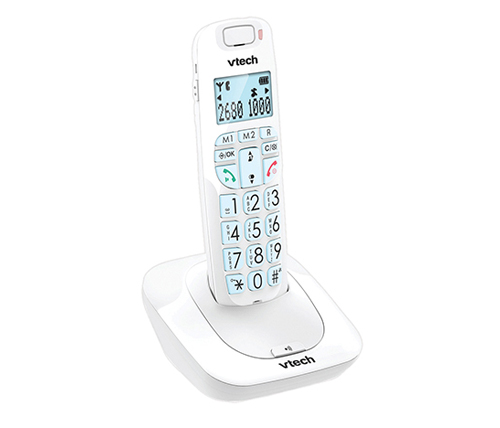 טלפון אלחוטי Vtech SLB-150 W בצבע לבן לכבדי שמיעה