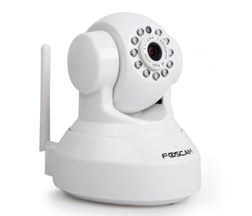מצלמת  אבטחה Foscam IP Wi-Fi מתכווננת 720P דגם FI9816P בצבע לבן