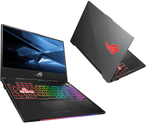 מחשב נייד גיימינג "15.6 ASUS ROG Strix Scar GL504GM-ES155T i7-8750H בצבע שחור, כונן 1TB + 256GB SSD זכרון 16GB ומ.גרפי Nvidia 1060