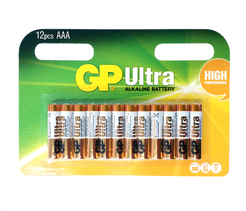 סוללות GP Ultra AAA 12 pack