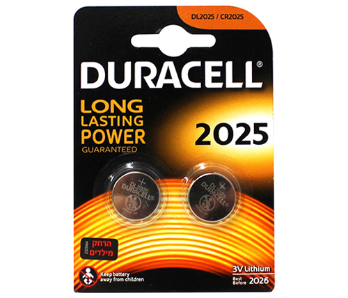 סוללת כפתור Duracell 2025 Lithium Coin Button - שתי יחידות