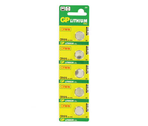 סוללות כפתור GP LITHIUM CR1616 5 Pack