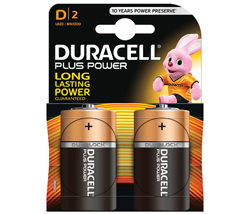 סוללות Duracell PLUS POWER  MN1300 D 2 pack