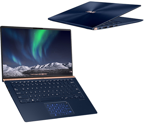 מחשב נייד "14 Asus ZenBook 14 UX433FA-A5090T i5-8265U בצבע כחול, כונן 256GB SSD זכרון 8GB, ומ. גרפי Intel 620