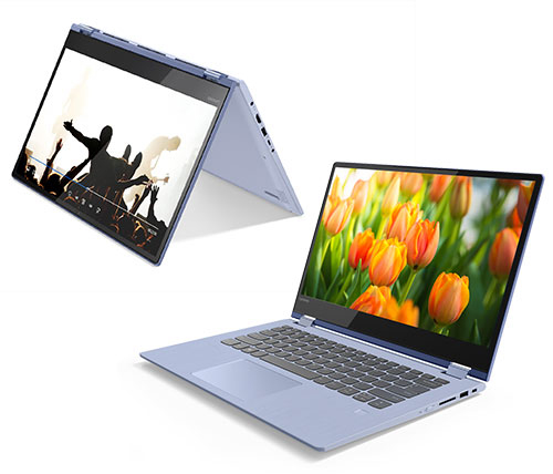 מחשב נייד "14 Lenovo Yoga 530-14 81EK0089IV i7-8550U בצבע כחול, כונן 256GB SSD, זכרון 8GB ומ.גרפי Nvidia MX130