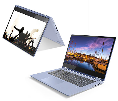 מחשב נייד "14 Lenovo Yoga 530-14 81EK0086IV i7-8550U בצבע כחול, כונן 512GB SSD, זכרון 8GB ומ.גרפי Nvidia MX130