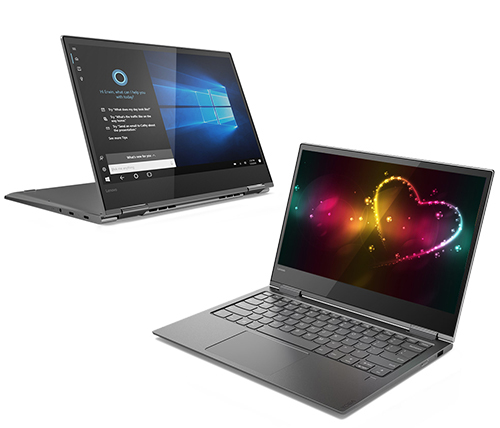 מחשב נייד "13.3 Lenovo Yoga 730-13 81CT0031IV i7-8550U בצבע אפור, כונן 256GB SSD, זכרון 8GB ומ.גרפי Intel 620