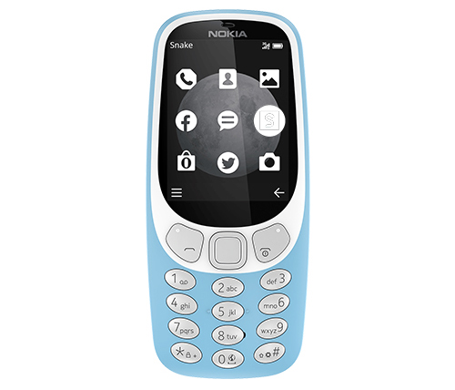 טלפון סלולרי Nokia 3310 3G בצבע תכלת - שנה אחריות היבואן הרשמי