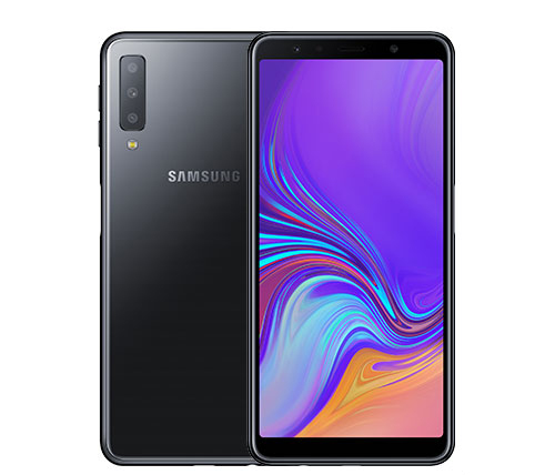 סמארטפון (Samsung Galaxy A7 SM-A750F 128GB (2018 בצבע שחור - שנה אחריות היבואן הרשמי