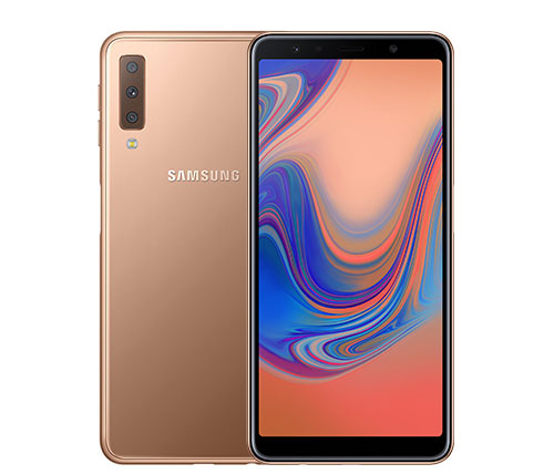 סמארטפון (Samsung Galaxy A7 SM-A750F 128GB (2018 בצבע זהב - שנה אחריות היבואן הרשמי