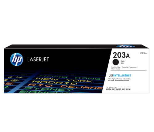 טונר למדפסת לייזר HP בצבע שחור דגם LaserJet 203A CF540A