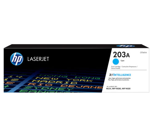 טונר למדפסת לייזר HP בצבע ציאן דגם LaserJet 203A CF541A 