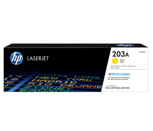 טונר למדפסת לייזר HP בצבע צהוב דגם LaserJet 203A CF542A 