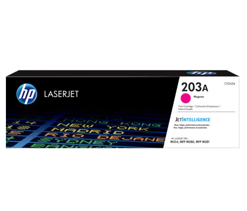 טונר למדפסת לייזר HP בצבע מג'נטה דגם 203A CF543A LaserJet 