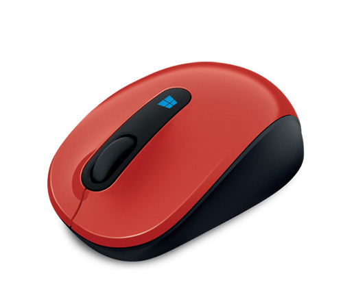 עכבר אלחוטי נייד Microsoft Sculpt בצבע אדום